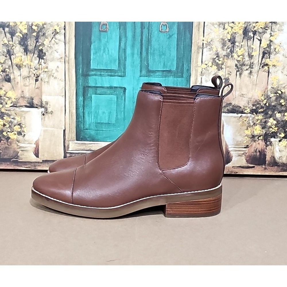 Cole Haan Maraโ Chelsea Boots Brown Leather Waterproof Womens Size 9.5B Pull On